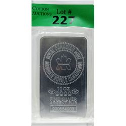 10 Oz Royal Canadian Mint .9999 Silver Bar