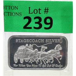 1 Oz Stagecoach .999 Silver Art Bar