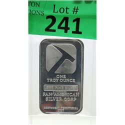 1 Oz. Pan American .999 Silver Bar