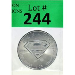 1 Ounce 2016 Superman .9999 Silver Coin
