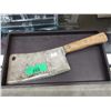 Image 1 : Vintage USA Made Wood Handled Cleaver
