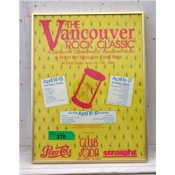 1986 Vancouver Rock Classic Framed Ad