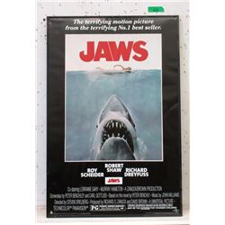 Framed Jaws Movie Poster - 24" x 36".