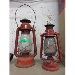 2 Red Barn Lanterns