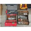 Image 1 : Two 17" Metal Tool Boxes & Socket Set