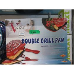 2 New Non-Stick Double Grill Pans