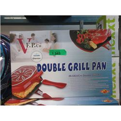 2 New Non-Stick Double Grill Pans