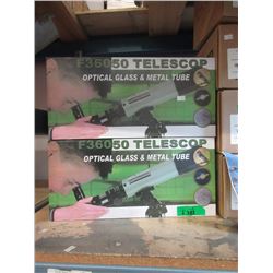2 New F36050 Telescopes with Table Top Tripods