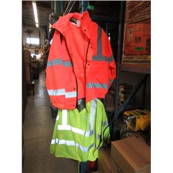 2 New Reflective Safety Jackets - Size Large