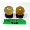Image 1 : Two Citrine Orbs on Wood Stands