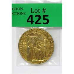 Gold Plated 1950 Pius XII Holy Door Medallion