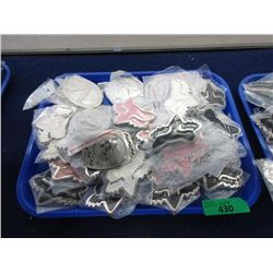36 New Enameled Metal Belt Buckles