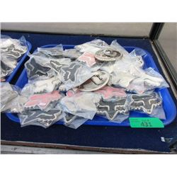 36 New Enameled Metal Belt Buckles