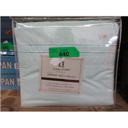 New King 4 Piece Polyester Sheet Set - Light Blue