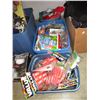 Image 1 : 3 Totes of New Toys, Crayons & Christmas Goods
