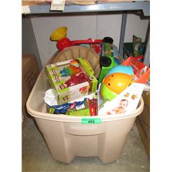 Large Tote of Assorted New Kid's Toys