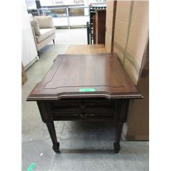 Wood End Table - 22" x 27" x 21" tall