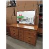 Image 1 : 12 Drawer Wood Dresser & Matching Wall Mirror