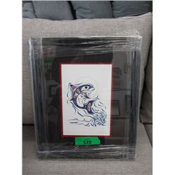 Richard Shorty Framed Print - Dolphins
