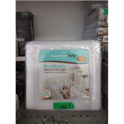 4 New Deluxe Breathable Mesh Crib Liners