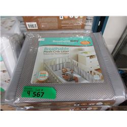 4 New Deluxe Breathable Mesh Crib Liners