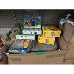 Large Box of New Kid's Toys, Puzzles & Costumes