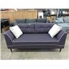 Image 1 : New Plum Fabric Love Seat w/ Contrasting Piping