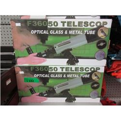 2 New F36050 Telescopes with Table Top Tripods