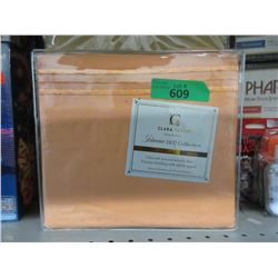 New King 4 Piece Polyester Sheet Set - Peach