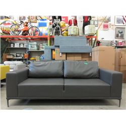 New Dark Grey Leather Sofa by SofaLab