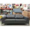 Image 1 : New Dark Grey Leather Sofa by SofaLab