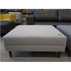 New Grey/Beige Fabric Upholstered Ottoman