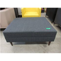 New Charcoal Fabric Upholstered Ottoman