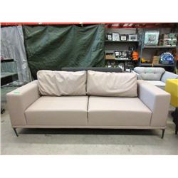New Taupe Leather Sofa by SofaLab