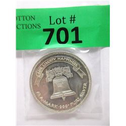 1986 1 Oz. .999 Fine Silver "Liberty Bell" Round