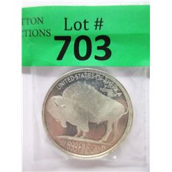 1 Oz. .999 Fine Silver 2011 "Buffalo" Round