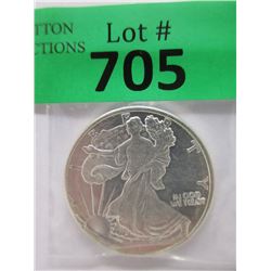 1 Oz. .999 Fine Silver  "Walking Liberty" Round