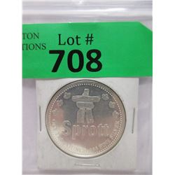 1 Oz. .999 Fine Silver "Sprott" Round