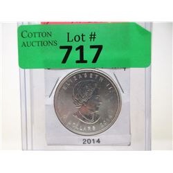 1 Oz. .9999 Silver 2014 Canadian Maple Leaf Coin