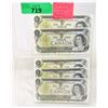 Image 1 : Five 1973 Sequentially Numbered $1 Bills