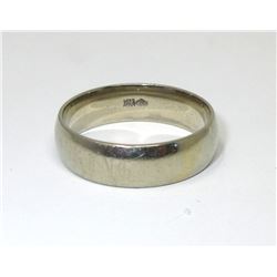 Estate - 10 KT White Gold Band Ring - 5.1 Grams