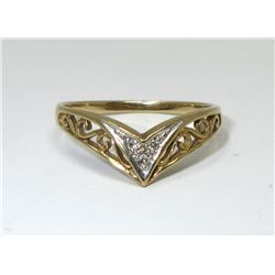 Estate - 10 KT White & Yellow Gold Diamond Ring