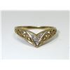 Image 1 : Estate - 10 KT White & Yellow Gold Diamond Ring