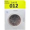 Image 1 : 1 Oz .9999 Fine Silver 2013 Canada Maple Leaf Coin