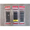 Image 1 : 3 New 9 Piece 3/8 Drive Deep Impact Socket Sets