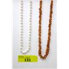Image 1 : Freshwater Pear Necklace & Baltic Amber Necklace