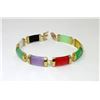Image 1 : New Multi Coloured Jade Bangle Bracelet
