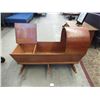 Image 2 : Folk Art Rocking Cradle with Storage Seat