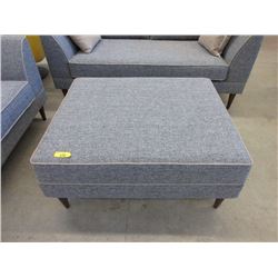 New Fabric Ottoman w/ Contrasting Piping