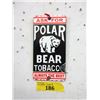 Image 1 : Porcelain Polar Bear Tobacco Sign - 3.5" x 7"
